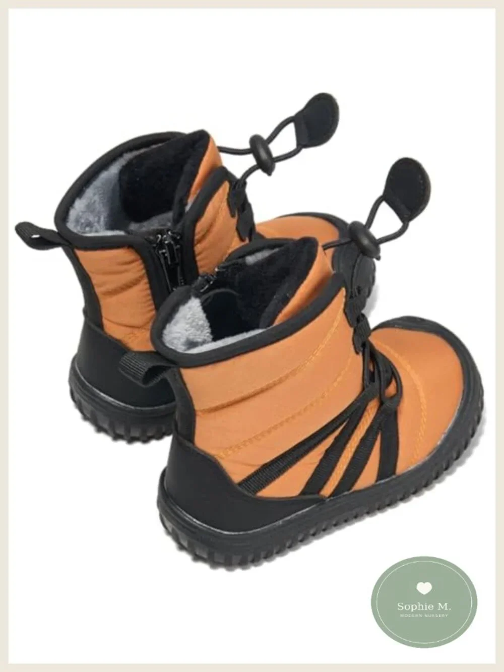Toddler Winter Snow Boots Boys Girls Faux Fur Lined Anti-Slip